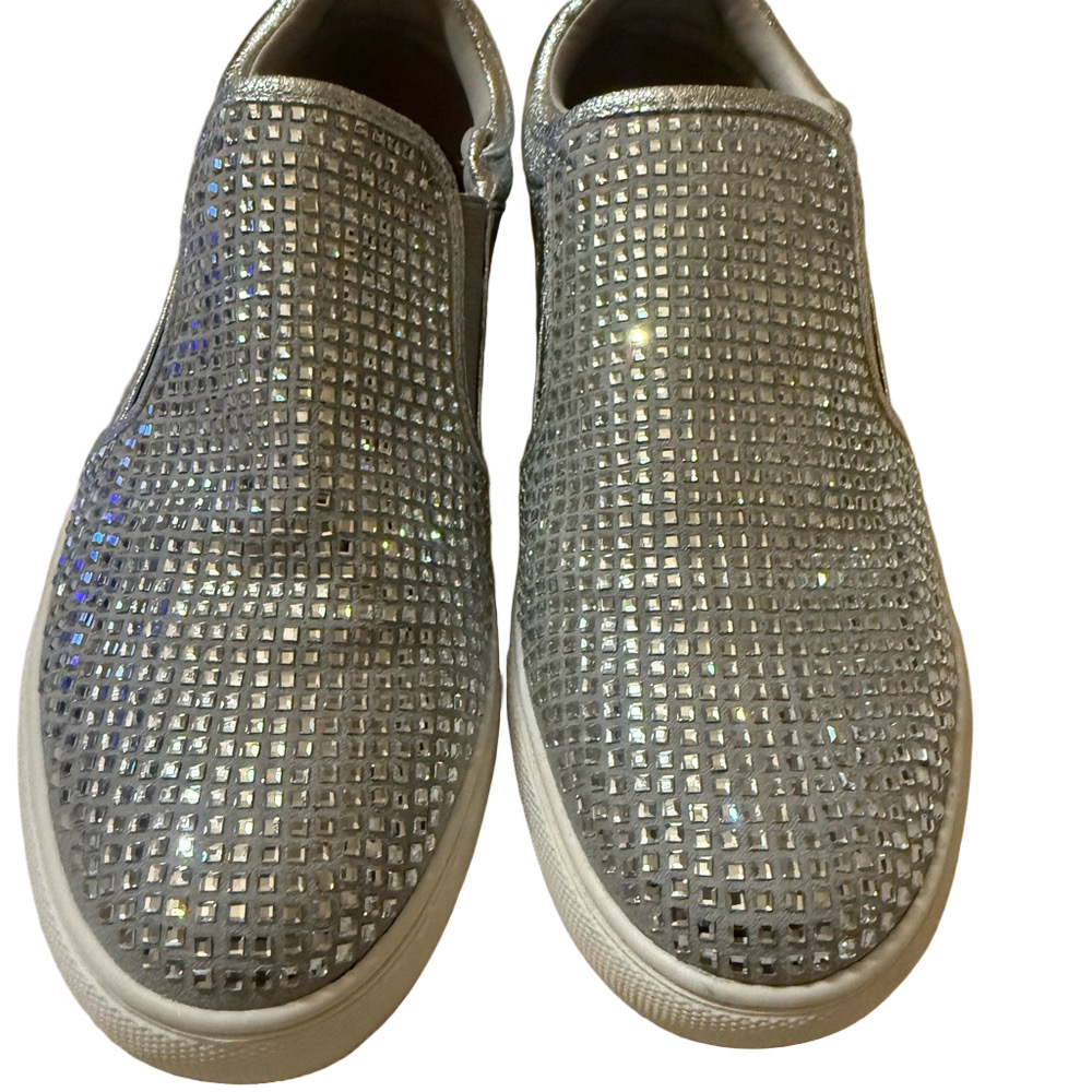 Steve Madden Metallic Silver Slip-On Shoes